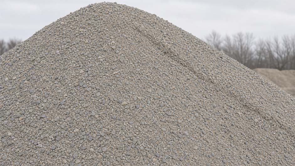 Class 5 gravel stockpile at the Storlie pit