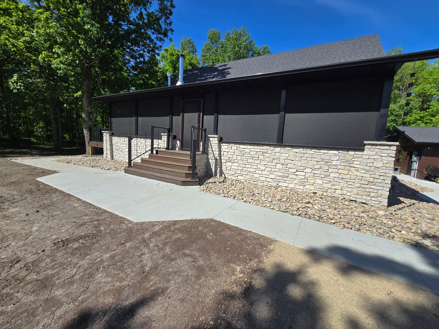 Finished grading and landscaping at a Northern Minnesota property
