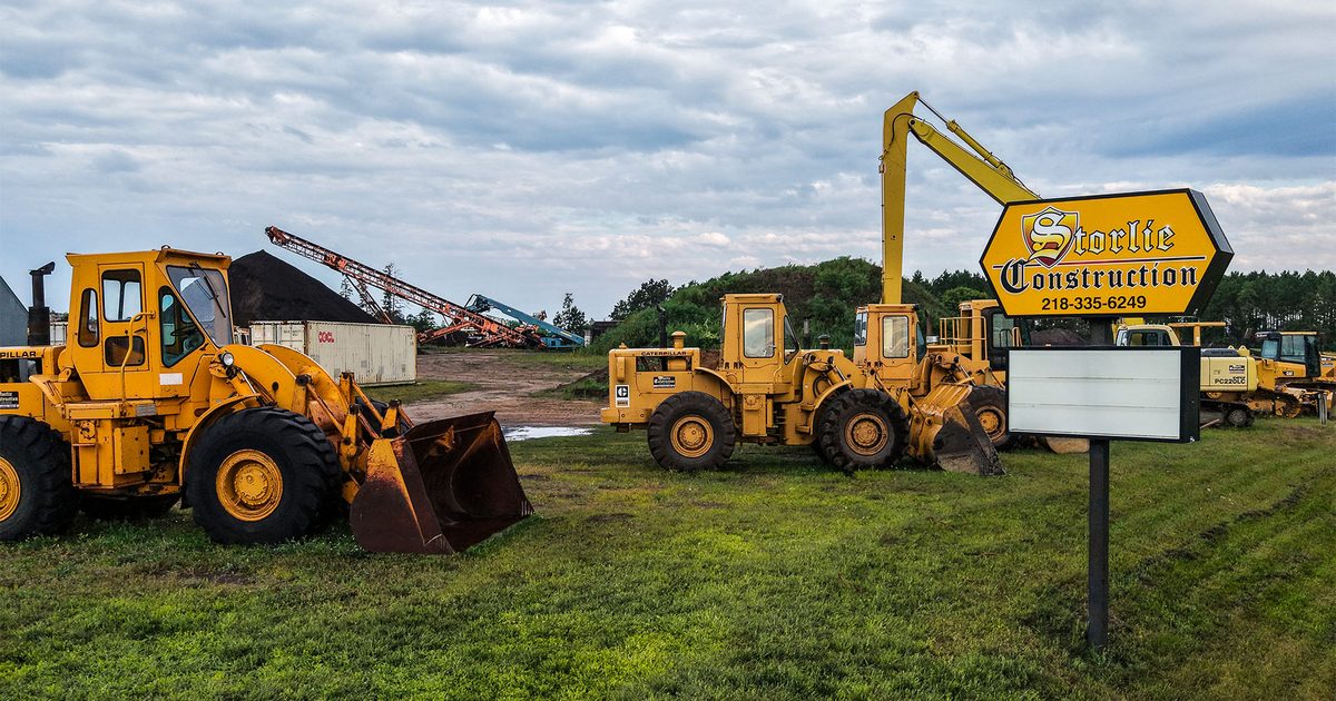 Storlie Construction website and equipment photography
