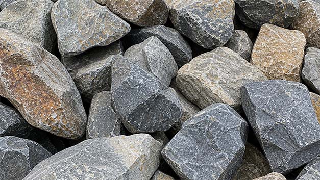 Rip rap stone at the Storlie pit