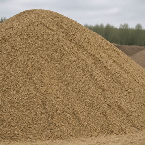 Screened sand stockpile